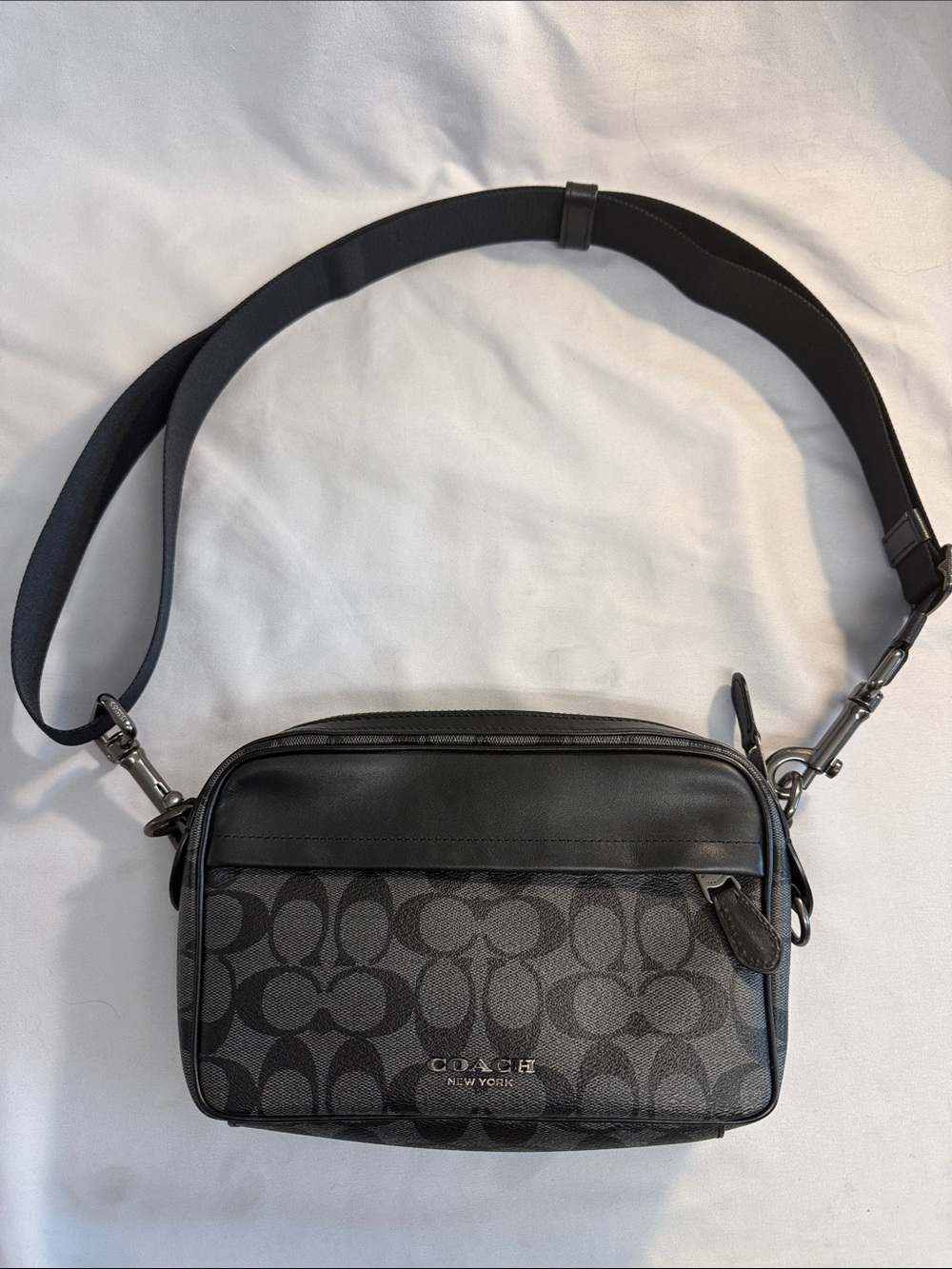 Coach Black Signature cross body Bag
